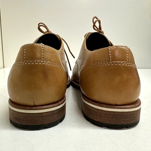 NWOT Helm Nils Blucher Derby Tan Box Leather Made in Brazil US Men's Size 11 - Picture 7 of 10